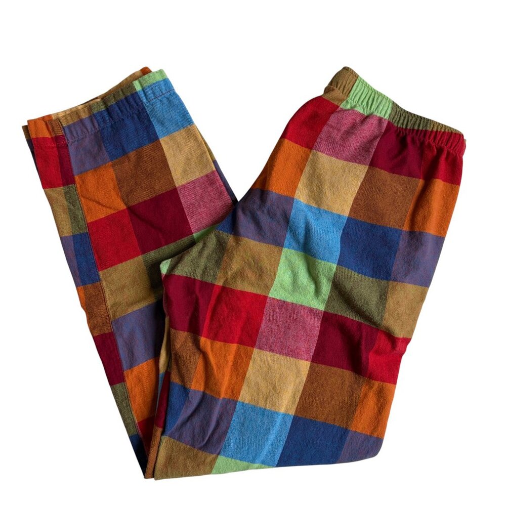 GAP Flannel PJ Pants (Happy Plaid) - Size Small